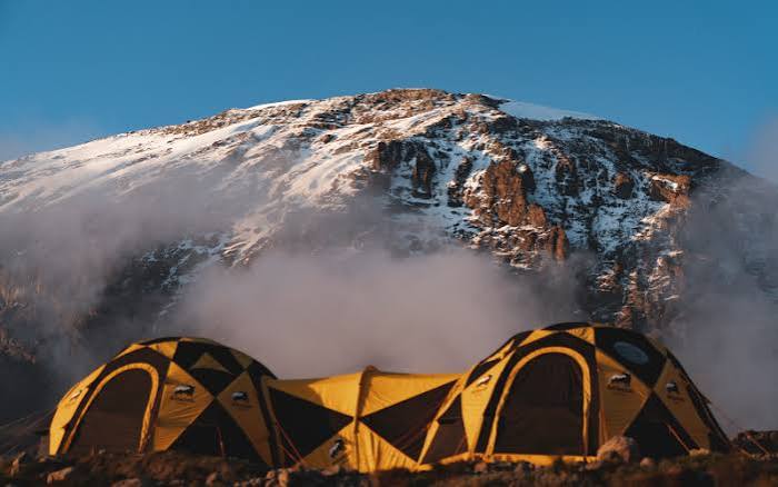 Stunning alpine desert landscapes heading towards Kikilewa Camp on Mount Kilimanjaro Rongai Route
